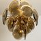 Italian Smoked Glass and Brass Chandelier in style of Vistosi, 1970s, Image 7