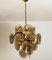 Italian Smoked Glass and Brass Chandelier in style of Vistosi, 1970s 8