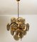 Italian Smoked Glass and Brass Chandelier in style of Vistosi, 1970s, Image 8