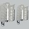 Vintage Glass Leaves Chrome Wall Lights by Carl Fagerlund for Orrefors, 1960s 4