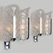 Vintage Glass Leaves Chrome Wall Lights by Carl Fagerlund for Orrefors, 1960s 8