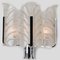 Vintage Glass Leaves Chrome Wall Lights by Carl Fagerlund for Orrefors, 1960s 6