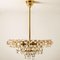 Vintage Austrian Chandelier in Brass and Crystal Glass from Bakalowits & Söhne, 1960s 2