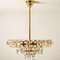 Vintage Austrian Chandelier in Brass and Crystal Glass from Bakalowits & Söhne, 1960s, Image 2