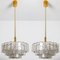 Cylindrical Ice Glass Chandelier from Doria, 1960s 2