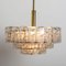 Cylindrical Ice Glass Chandelier from Doria, 1960s, Image 13