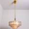 Cylindrical Ice Glass Chandelier from Doria, 1960s 14