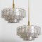 Cylindrical Ice Glass Chandelier from Doria, 1960s 19
