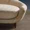 Sofa in Beige Velvet, 1950s 5