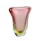 Submerged Glass Vase in Green and Pink 1