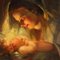 Giuseppe Ghiringhelli, Maternidad, óleo sobre lienzo, Enmarcado, Imagen 3