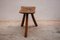 Brutalist Tripod Stool, France, 1930s, Image 5