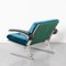 Vintage Lounge Chair in Blue Velour, 1970s, Image 2