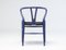 Special Edition Ch24 Wishbone Chair in Lila mit schwarzem Sitz von Hans Wegner 3