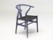 Chaise Ch24 Wishbone Édition Spéciale Violette avec Siège Noir par Hans Wegner 6