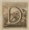 Luigi Vanvitelli, Letter of the Alphabet D, Etching, 18th Century, Image 1