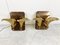 Bronze Flower Wall Lamps, 1970s, Set of 2, Image 2