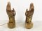 Bronze Hand Shaped Wall Lamps, 1990s, Set of 2 3