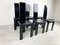 Vintage Lacquer High Back Dining Chairs, 1980s, Set of 6 6