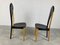 Leather and Wooden Dining Chairs, 1980s, Set of 2 7