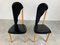 Leather and Wooden Dining Chairs, 1980s, Set of 2 3