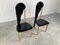 Leather and Wooden Dining Chairs, 1980s, Set of 2, Image 5