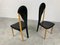 Leather and Wooden Dining Chairs, 1980s, Set of 2 12