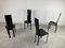 Vintage Black Leather Dining Chairs, 1980s, Set of 4 9