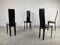 Chaises de Salle à Manger Vintage en Cuir Noir, 1980s, Set de 4 10