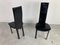 Vintage Black Leather Dining Chairs, 1980s, Set of 4, Image 11