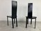 Vintage Black Leather Dining Chairs, 1980s, Set of 4, Image 12