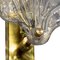 Mid-Century Hand Crafted Murano Glass Leaf Sconces, Italy, 1960s, Set of 2, Image 7