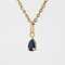 Modern 18 Karat Yellow Gold Pendant with Pear-Shaped Sapphire 5