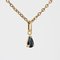 Modern 18 Karat Yellow Gold Pendant with Pear-Shaped Sapphire 4