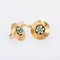 French 18 Karat Yellow Gold Earrings with Emerald, 1950s, Image 8