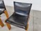 Monk Chairs in Black Leather by Afra and Tobia Scarpa for Molteni, 1970s, Set of 4 7