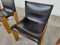 Monk Chairs in Black Leather by Afra and Tobia Scarpa for Molteni, 1970s, Set of 4 8
