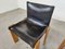 Monk Chairs in Black Leather by Afra and Tobia Scarpa for Molteni, 1970s, Set of 4 10