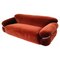 Orangefarbenes italienisches Sesann Sofa von Gianfranco Frattini für Cassina, 1970er 1