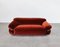 Orangefarbenes italienisches Sesann Sofa von Gianfranco Frattini für Cassina, 1970er 2