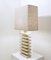 Mid-Century Modern Italian Table Lamps in Travertine and Brass, 1970s, Set of 2 5