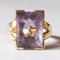 14 Karat Gold Cocktail Ring with Amethyst, 1960s-1970s 1