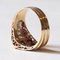 18 Karat Gold Triple Diamond and Ruby Ring, 1970s, Image 12