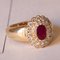 18 Karat Gold Ring with Ruby and Diamonds, 1960s 4