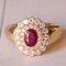 18 Karat Gold Ring with Ruby and Diamonds, 1960s 1
