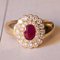 18 Karat Gold Ring mit Rubin und Diamanten, 1960er 10