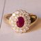 Anello in oro 18 carati con rubino e diamanti, anni '60, Immagine 10