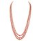 Multi-Strands Necklace with Coral, 1950s 1