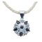 14 Karat White Gold Pendant Necklace with Topazs, Sapphires and Diamonds, 1970s, Image 1