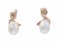 Boucles d'Oreilles en Or Rose 18k avec Perles et Diamants, Set de 2 3